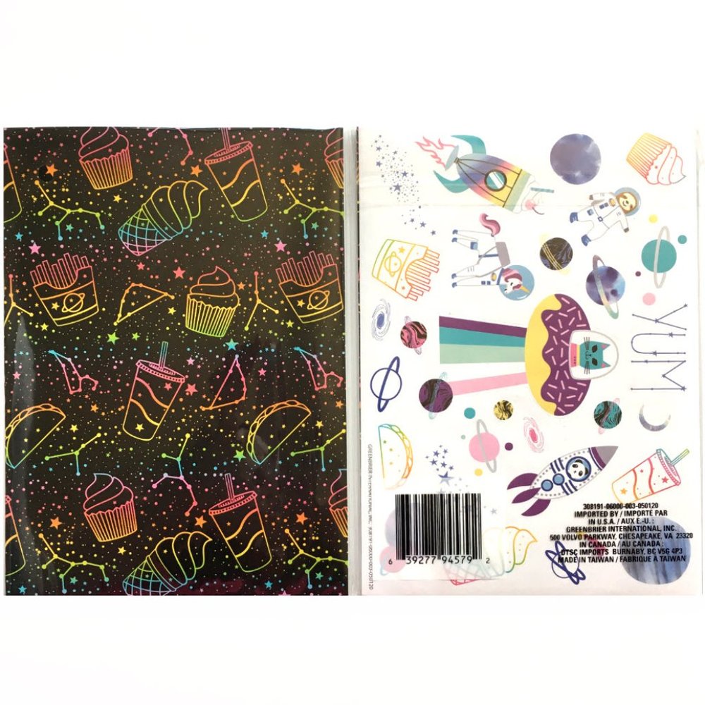 *3/$15* Stars & Junk Food Notebook + Stickers - Picture 3 of 5